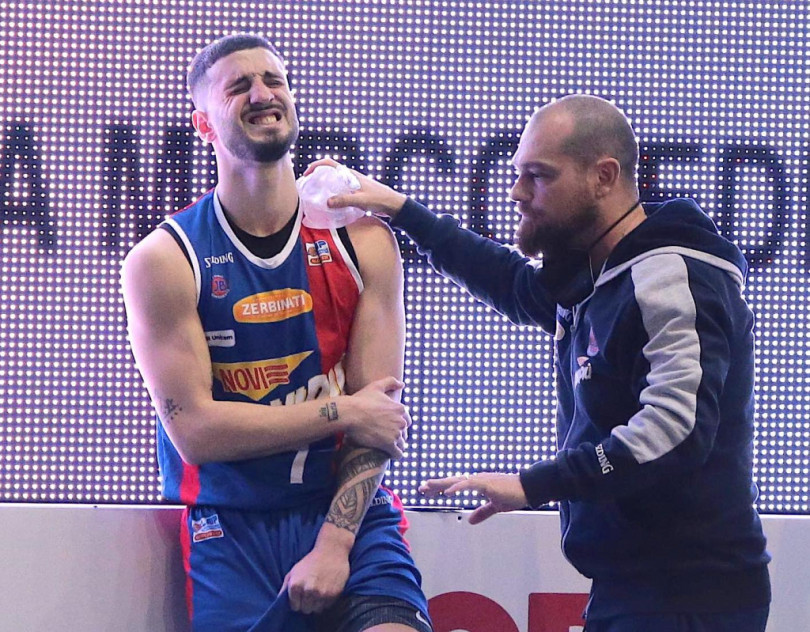 Novipiù, lussazione alla spalla per Fabio Valentini